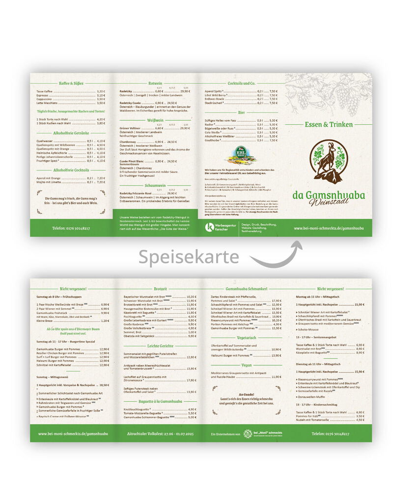 Speisekarten Gestaltung