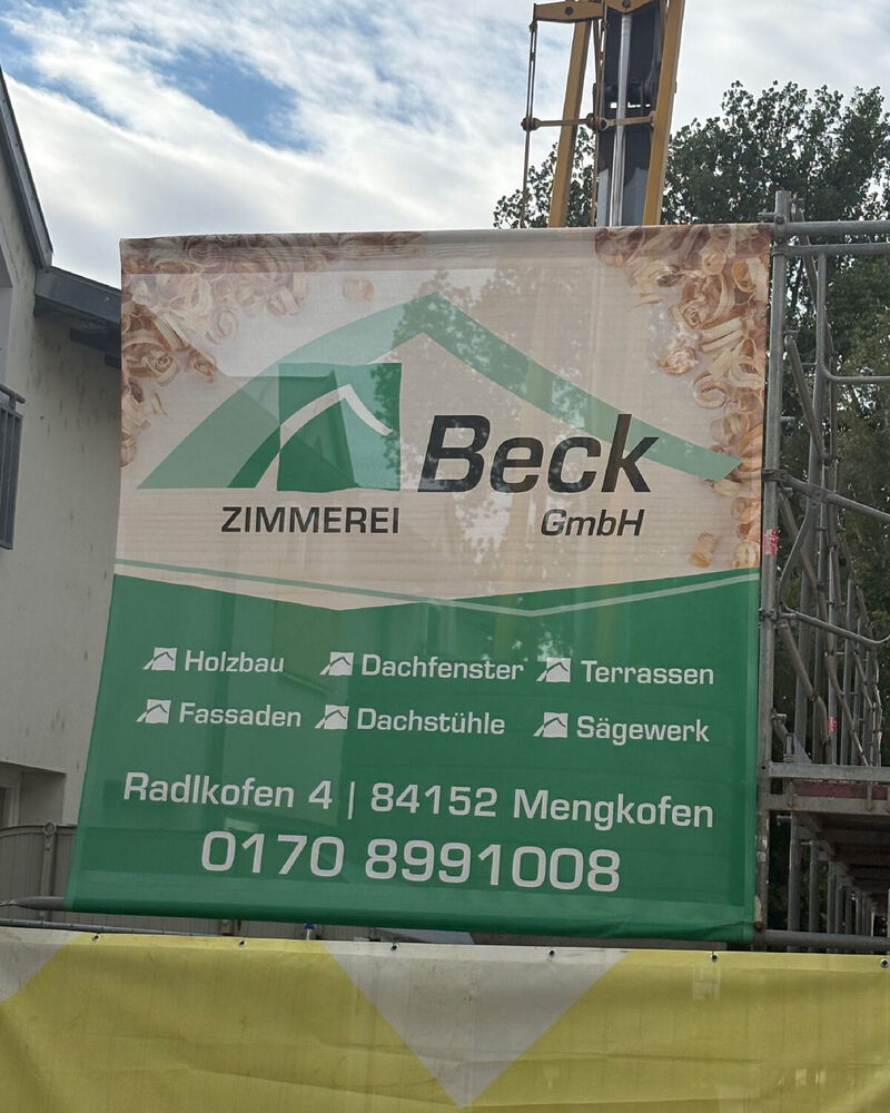 Gerüstbanner für Zimmerei gedruckt auf Mesh Gewebe
