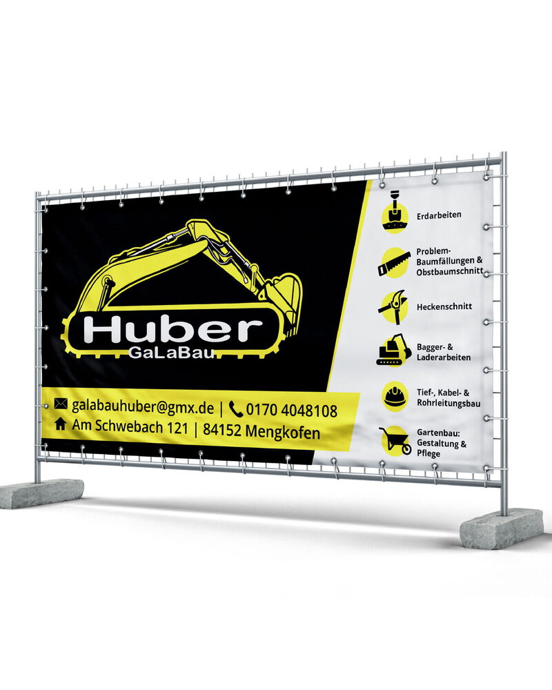Mesh Bauzaunbanner Gestaltung und Druck für GaLa Bau