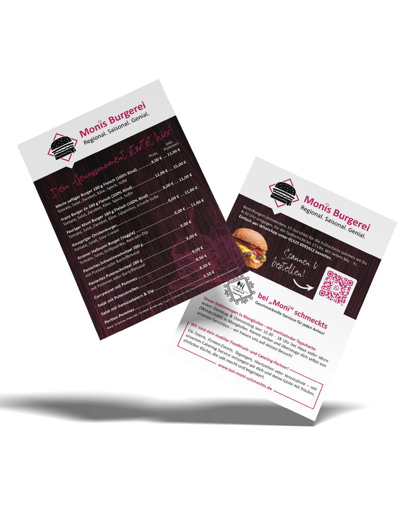 Flyer für Burgerei